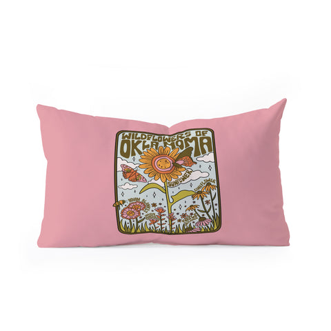 Doodle By Meg Oklahoma Wildflowers Oblong Throw Pillow