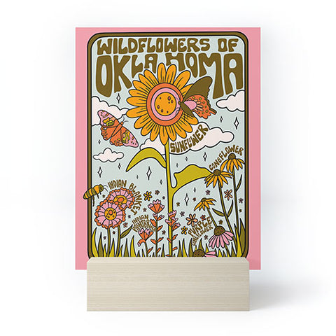 Doodle By Meg Oklahoma Wildflowers Mini Art Print