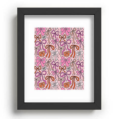 Doodle By Meg Pink Bow Print Recessed Framing Rectangle