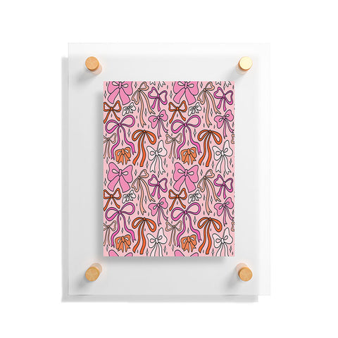 Doodle By Meg Pink Bow Print Floating Acrylic Print