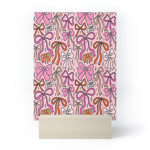 Doodle By Meg Pink Bow Print Mini Art Print