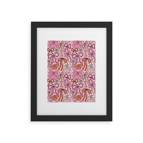 Doodle By Meg Pink Bow Print Framed Art Print
