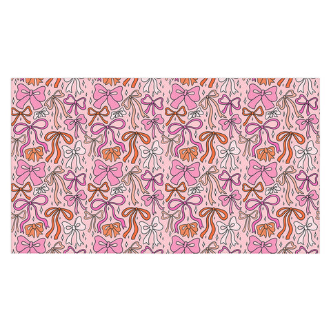 Doodle By Meg Pink Bow Print Tablecloth
