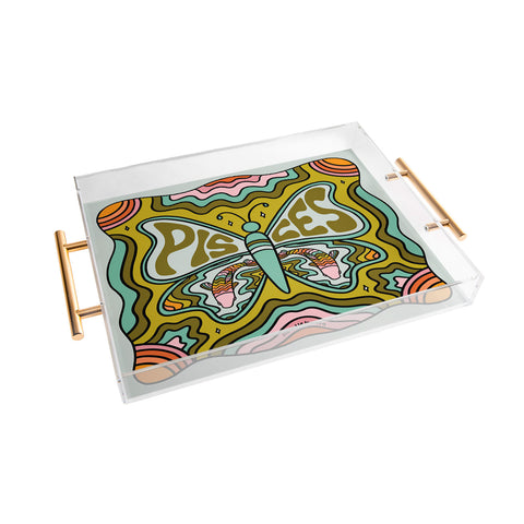 Doodle By Meg Pisces Butterfly Acrylic Tray