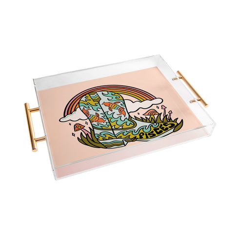 Doodle By Meg Pisces Cowboy Boot Acrylic Tray