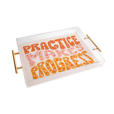 Doodle By Meg Practice Makes Progress Acrylic Tray