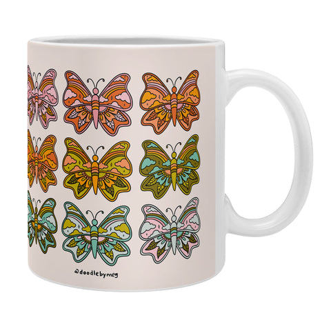 Doodle By Meg Rainbow Butterflies Coffee Mug