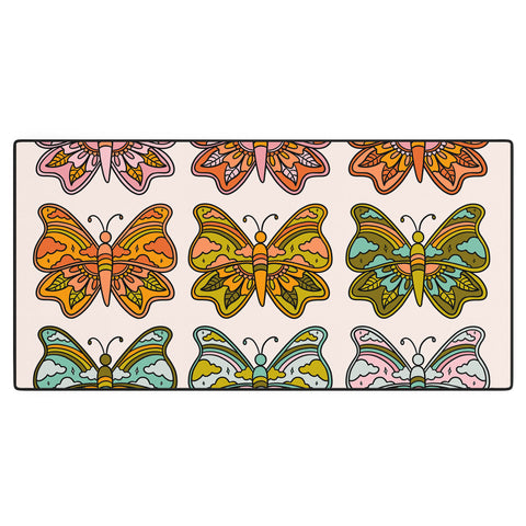 Doodle By Meg Rainbow Butterflies Desk Mat