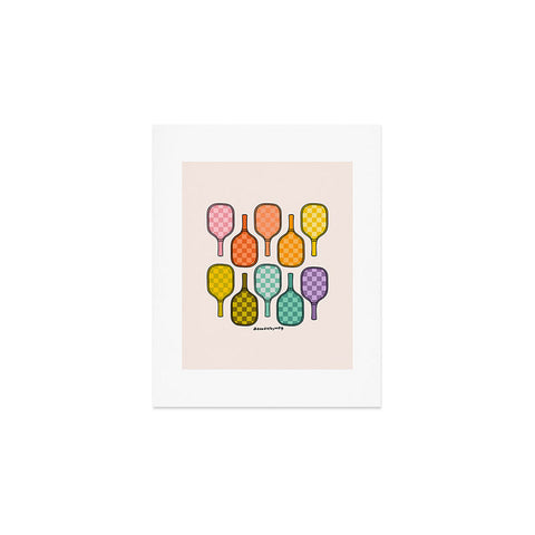 Doodle By Meg Rainbow Pickleball Paddles Art Print