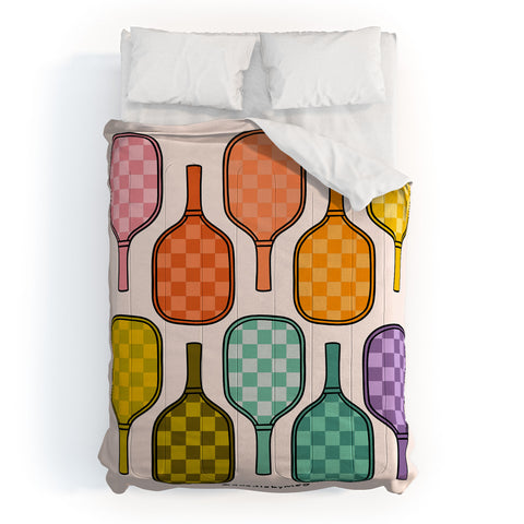 Doodle By Meg Rainbow Pickleball Paddles Comforter