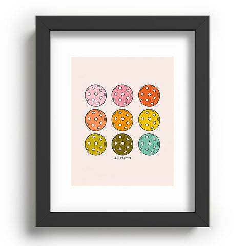 Doodle By Meg Rainbow Pickleballs Recessed Framing Rectangle