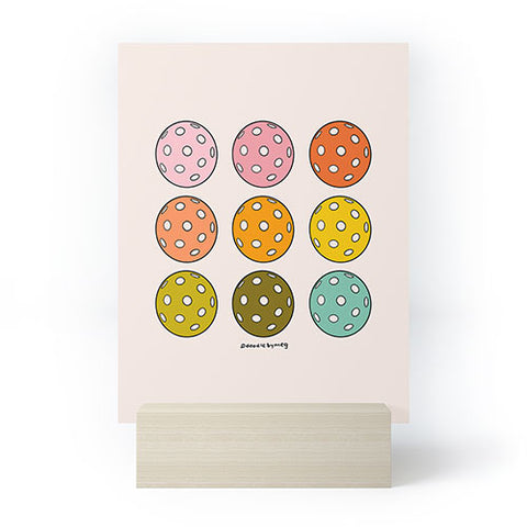 Doodle By Meg Rainbow Pickleballs Mini Art Print