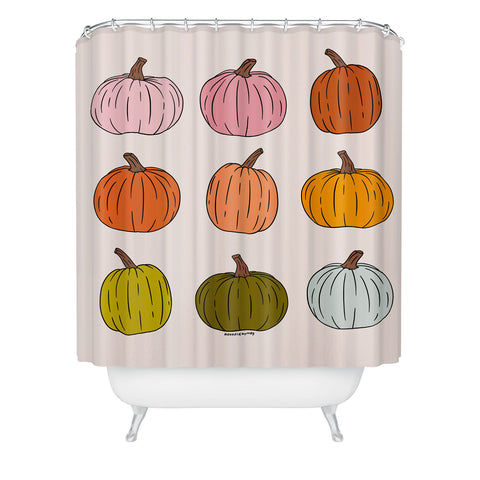 Doodle By Meg Rainbow Pumpkins Shower Curtain