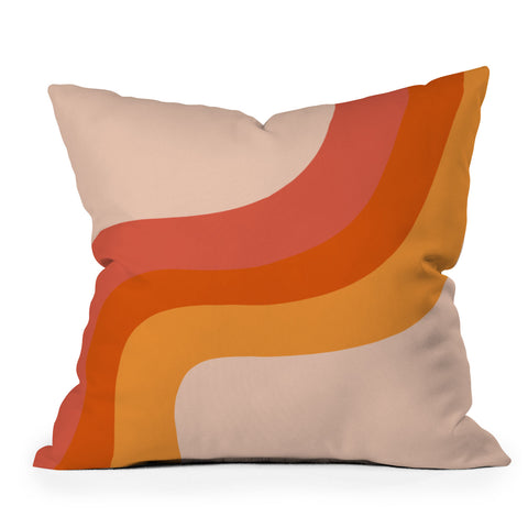 Doodle By Meg Retro Rainbow Stripes Outdoor Throw Pillow