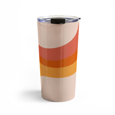 Doodle By Meg Retro Rainbow Stripes Travel Mug