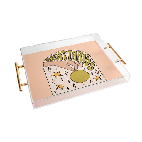 Doodle By Meg Sagittarius Guava Acrylic Tray