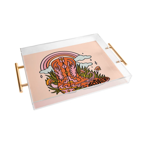 Doodle By Meg Scorpio Cowboy Boot Acrylic Tray