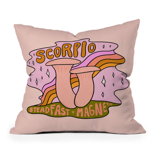 Doodle By Meg Scorpio Mushroom Outdoor Throw Pillow