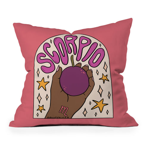 Doodle By Meg Scorpio Passion Fruit Outdoor Throw Pillow