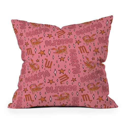 Doodle By Meg Scorpio Print Outdoor Throw Pillow