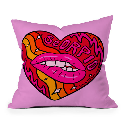 Doodle By Meg Scorpio Valentine Outdoor Throw Pillow