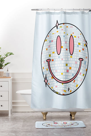 Doodle By Meg Smiley Disco Ball Shower Curtain And Mat
