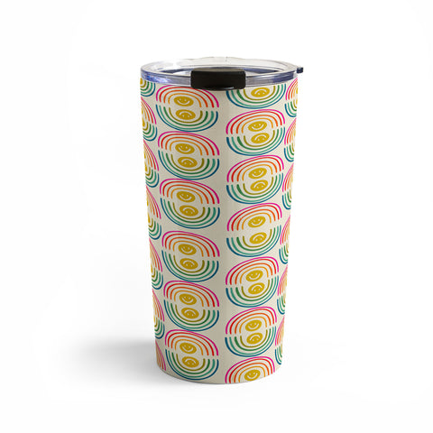 Doodle By Meg Smiley Rainbow Print Travel Mug