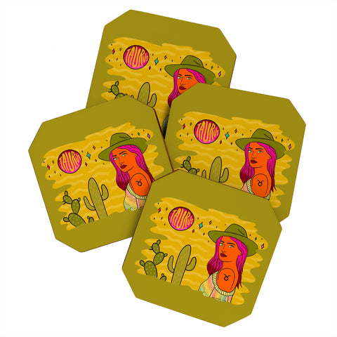 Doodle By Meg Taurus Babe Coaster Set