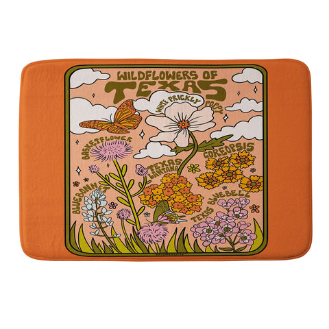 Doodle By Meg Texas Wildflowers Memory Foam Bath Mat