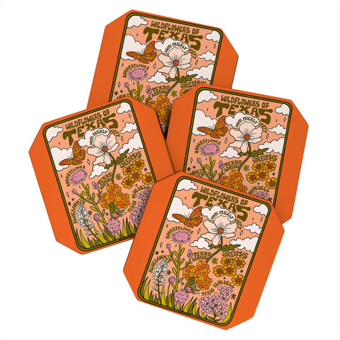 Doodle By Meg Texas Wildflowers Coaster Set