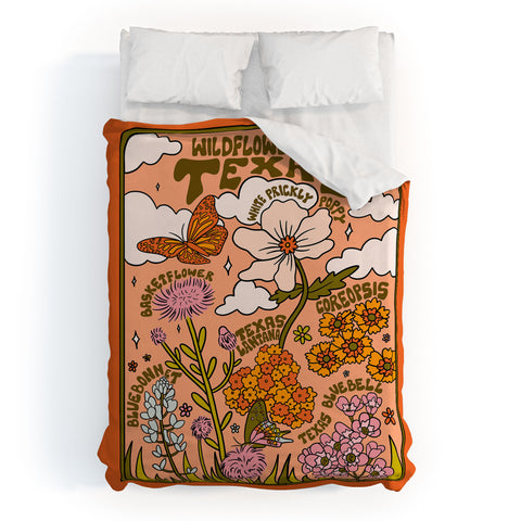 Doodle By Meg Texas Wildflowers Duvet Cover