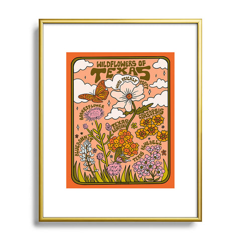 Doodle By Meg Texas Wildflowers Metal Framed Art Print