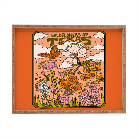 Doodle By Meg Texas Wildflowers Rectangular Tray