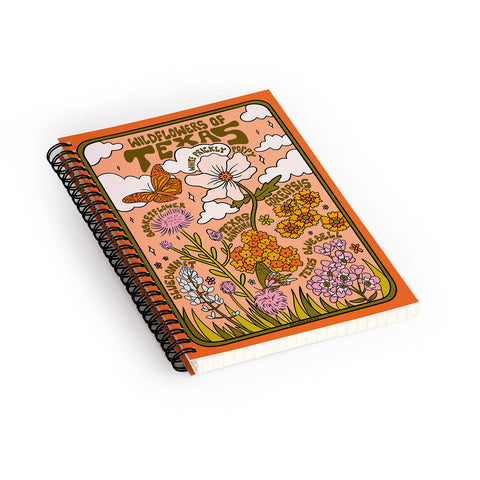 Doodle By Meg Texas Wildflowers Spiral Notebook