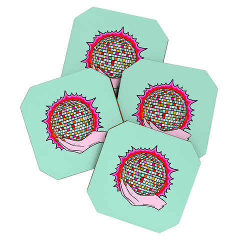 Doodle By Meg The Holy Disco Ball Coaster Set