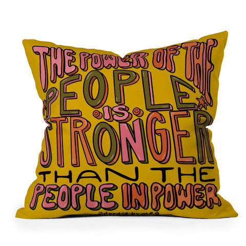 Doodle By Meg The Power of the People Throw Pillow