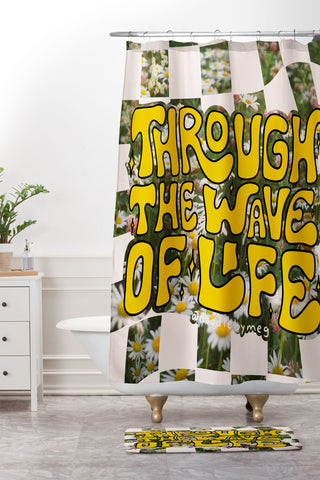 Doodle By Meg Through the Wave of Life Shower Curtain And Mat