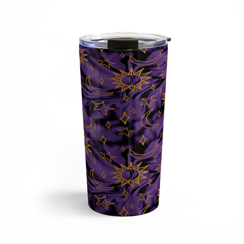 Doodle By Meg Tie Dye Moon Star Print Purple Travel Mug