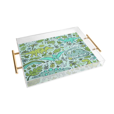 Doodle By Meg Tropical Dinos Acrylic Tray