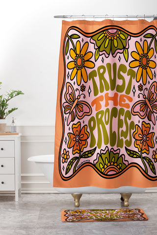Doodle By Meg Trust The Process Shower Curtain And Mat