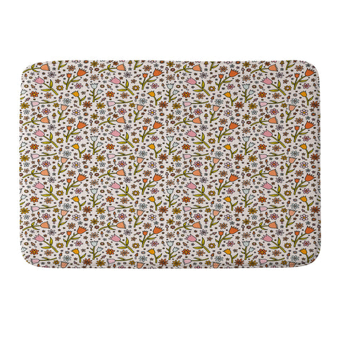 Doodle By Meg Tulip Print Memory Foam Bath Mat