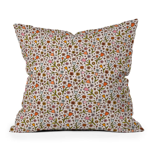 Doodle By Meg Tulip Print Outdoor Throw Pillow