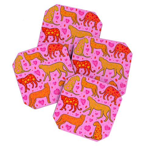 Doodle By Meg Valentine Leopard Print Coaster Set