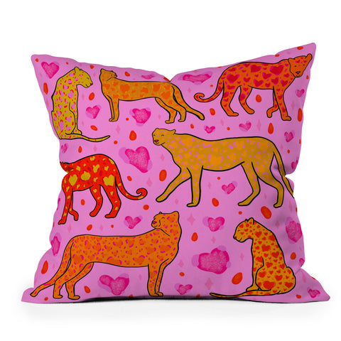Doodle By Meg Valentine Leopard Print Outdoor Throw Pillow