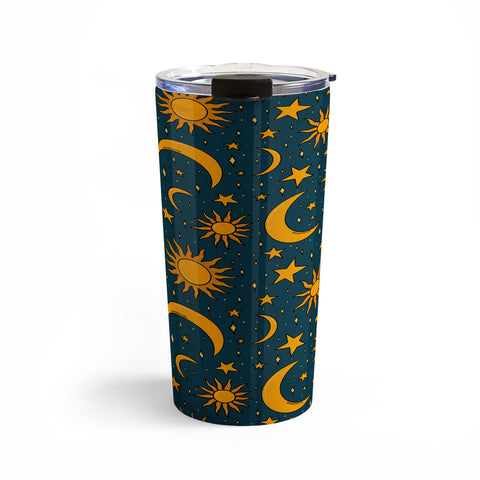 Doodle By Meg Vintage Sun and Star in Navy Travel Mug