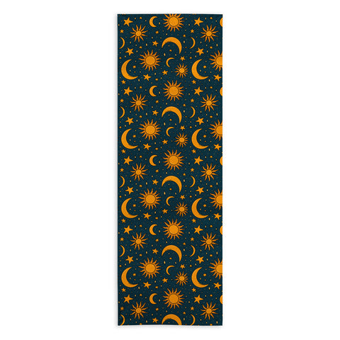 Doodle By Meg Vintage Sun and Star in Navy Yoga Towel