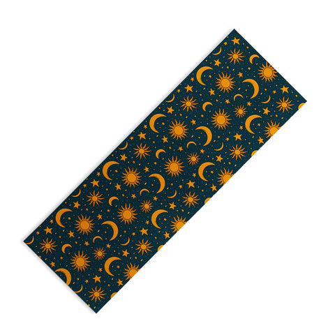 Doodle By Meg Vintage Sun and Star in Navy Yoga Mat