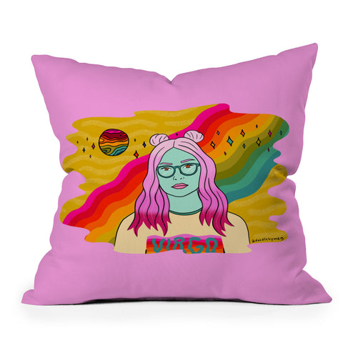 Doodle By Meg Virgo Babe Outdoor Throw Pillow