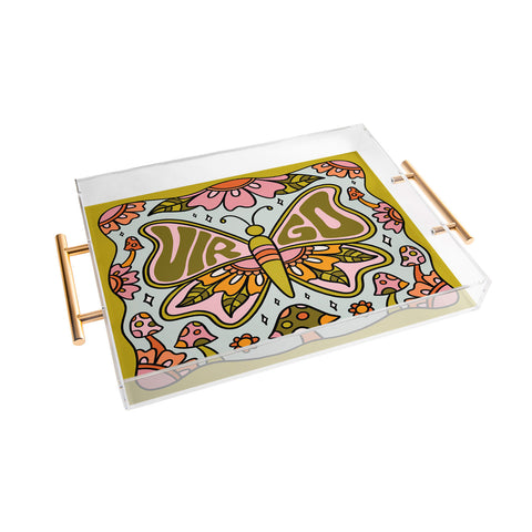 Doodle By Meg Virgo Butterfly Acrylic Tray