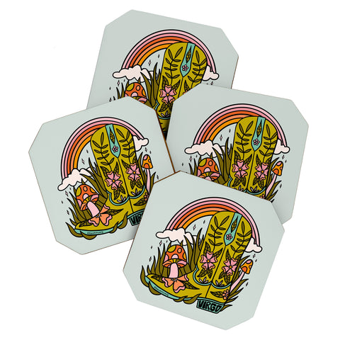 Doodle By Meg Virgo Cowboy Boot Coaster Set
